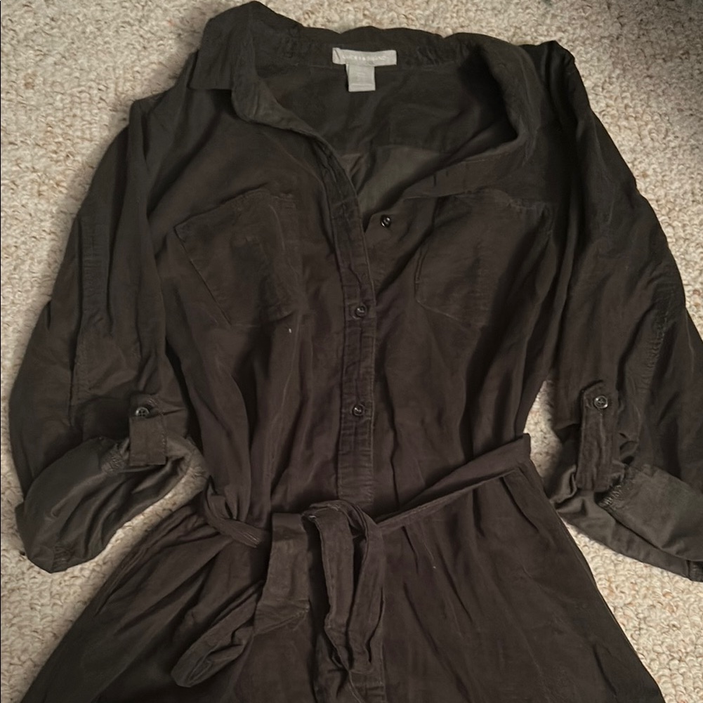 Lucky Brand Dark Olive Shirt Dress